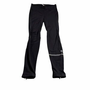 Novara Men’s Cycling Pants | Black Stretch Bike Tights w/ Reflective Stripes | L